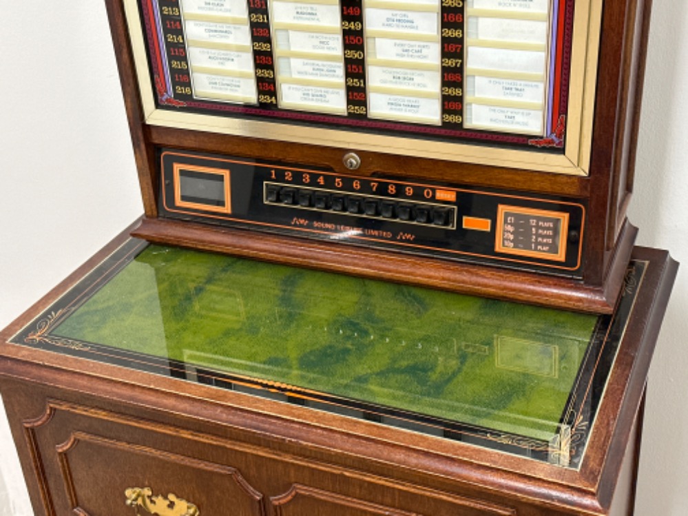Regency “Sound leisure limited” juke box, with key & large quantity of 45’s records - H172 W41 L64 - Image 4 of 7
