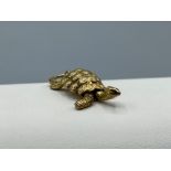 9ct Yellow Gold Articulated Tortoise Charm - Weighing 4.66 grams