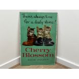 Cherry Blossom shoe polish “there’s always time for a daily shine” advertising lithographed