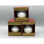 Lladro x3 Christmas balls including 1999, 2001 & 2002 all in good condition with original boxes