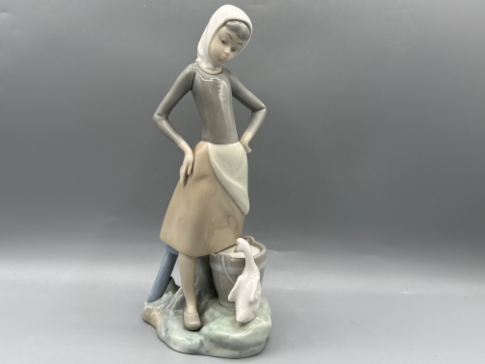 Lladro figure 4682 Girl With Milk Pail, good condition, height 24cm