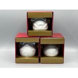 Lladro x3 Christmas balls including 1998, 2000 & 2002 all in good condition with original boxes