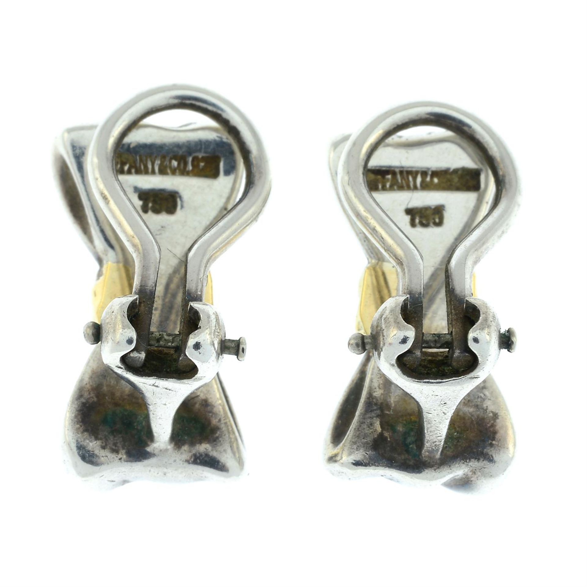 A pair of bi-colour bow earrings, by Tiffany & Co. - Bild 2 aus 2