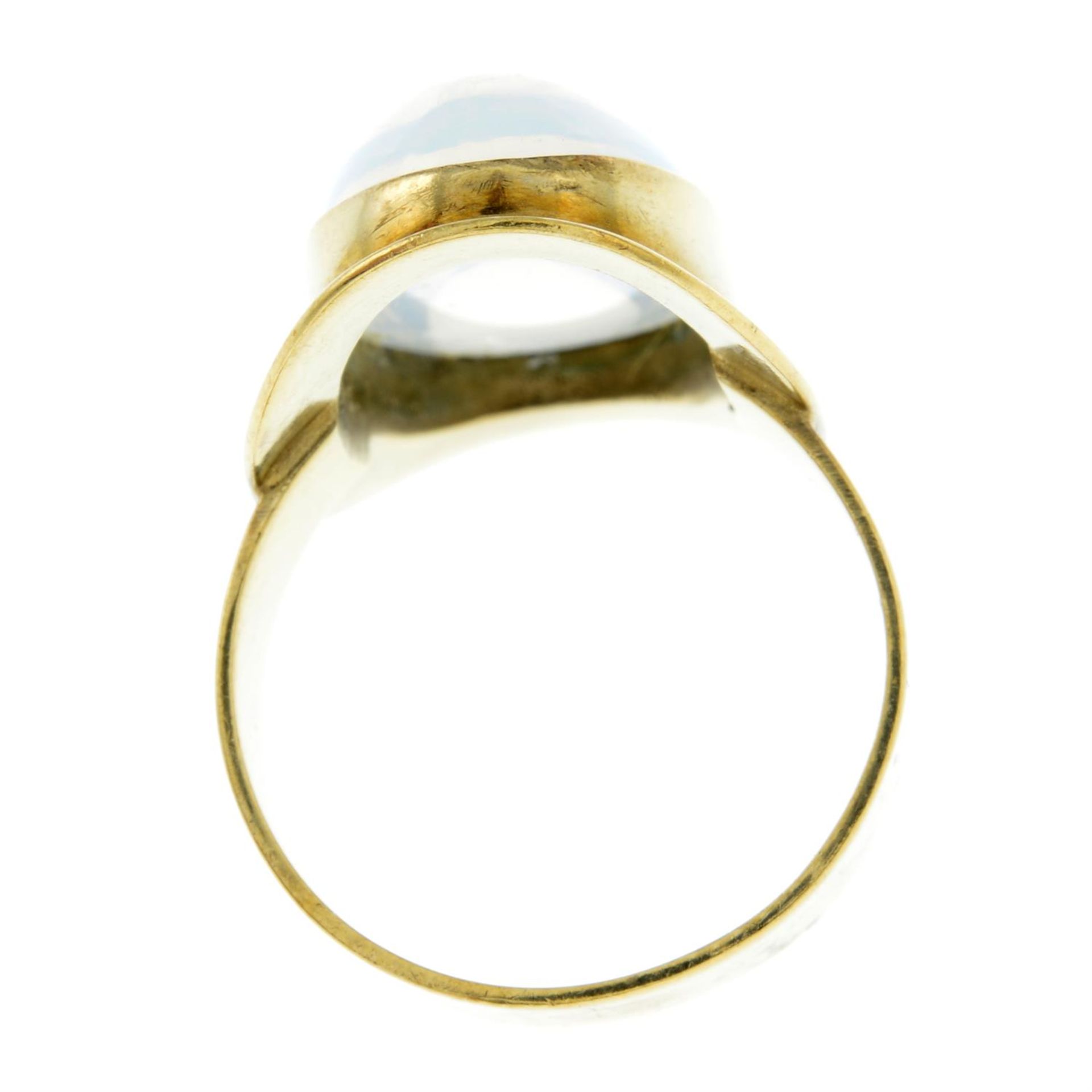 A mid 20th century moonstone single-stone dress ring. - Image 2 of 2