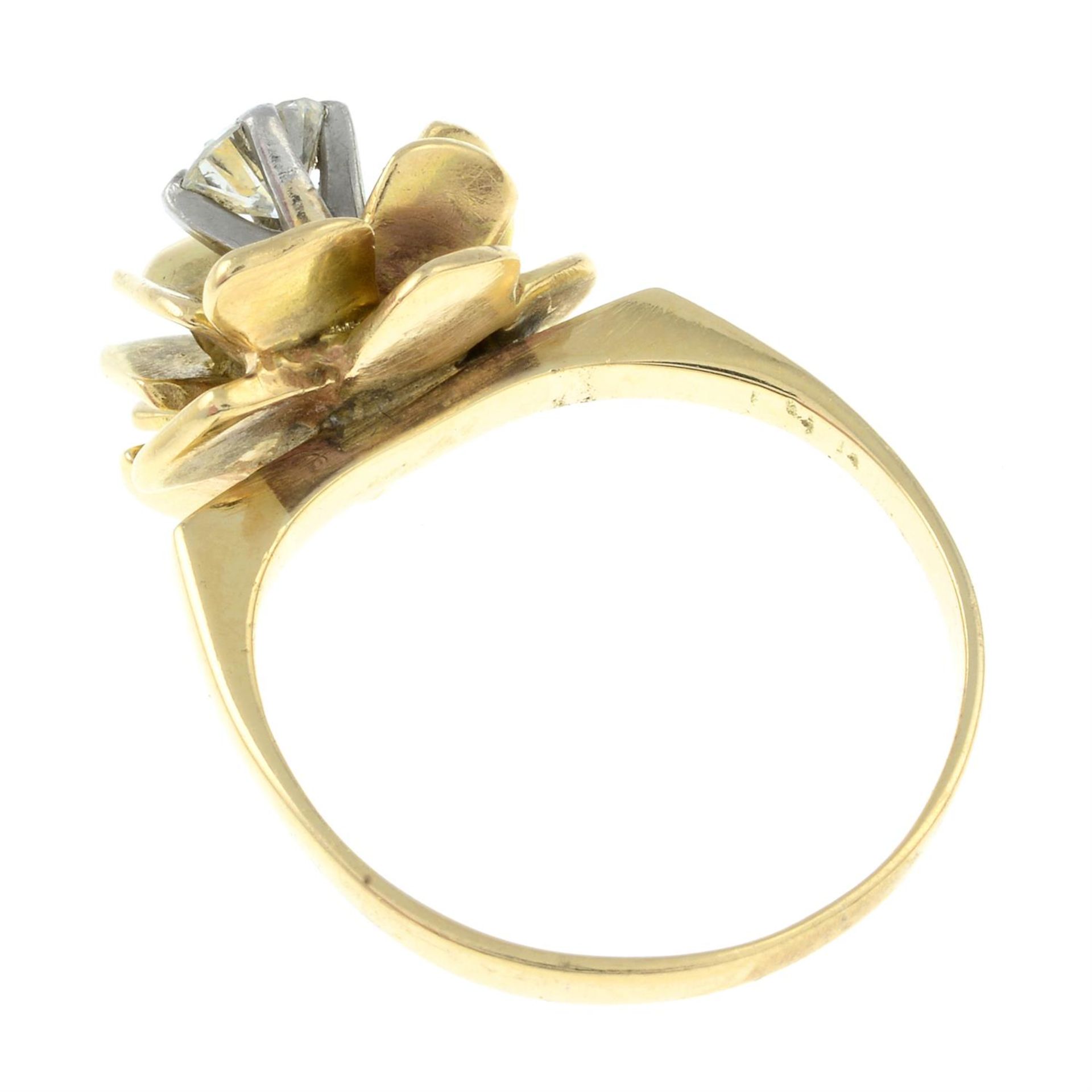 A brilliant-cut diamond accent floral dress ring. - Image 2 of 2