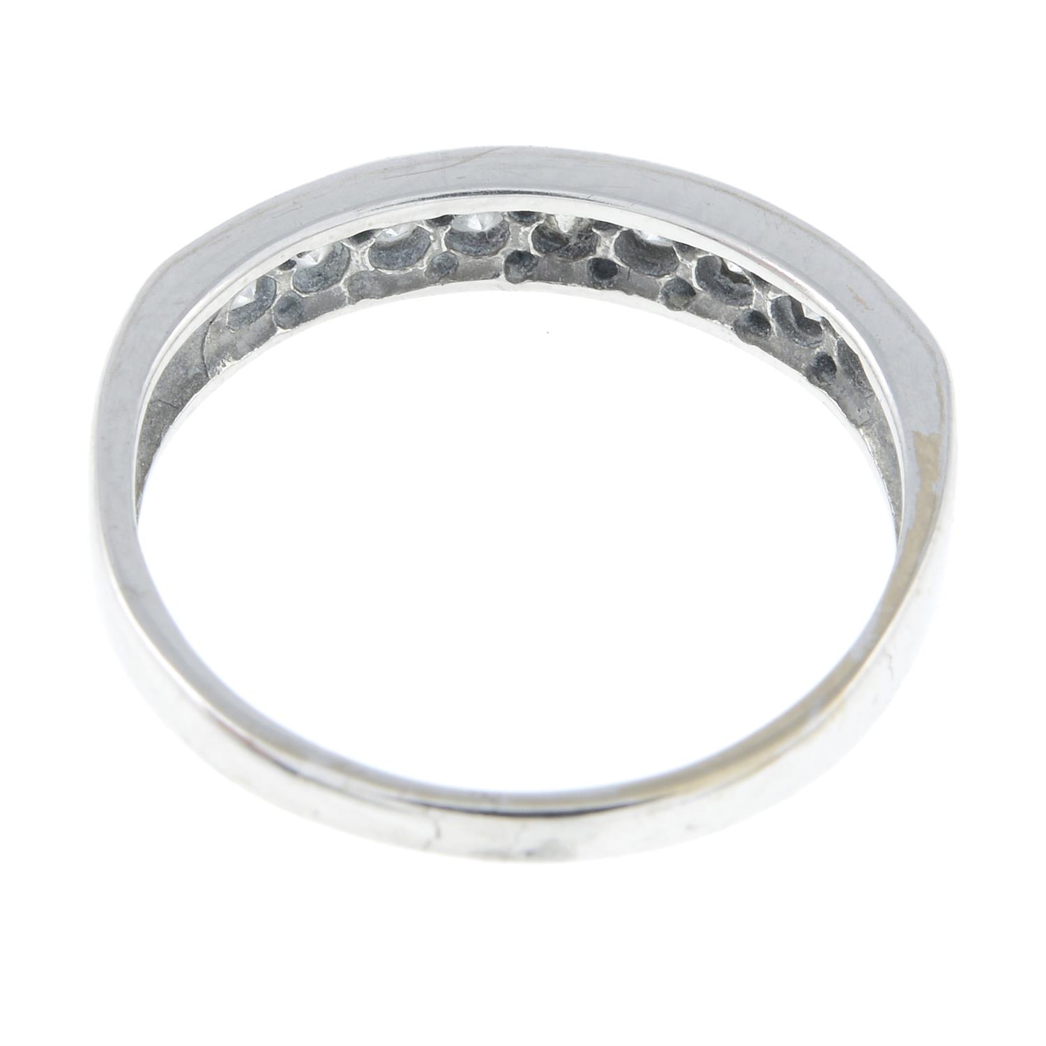 A 18ct diamond half eternity ring. - Bild 2 aus 2