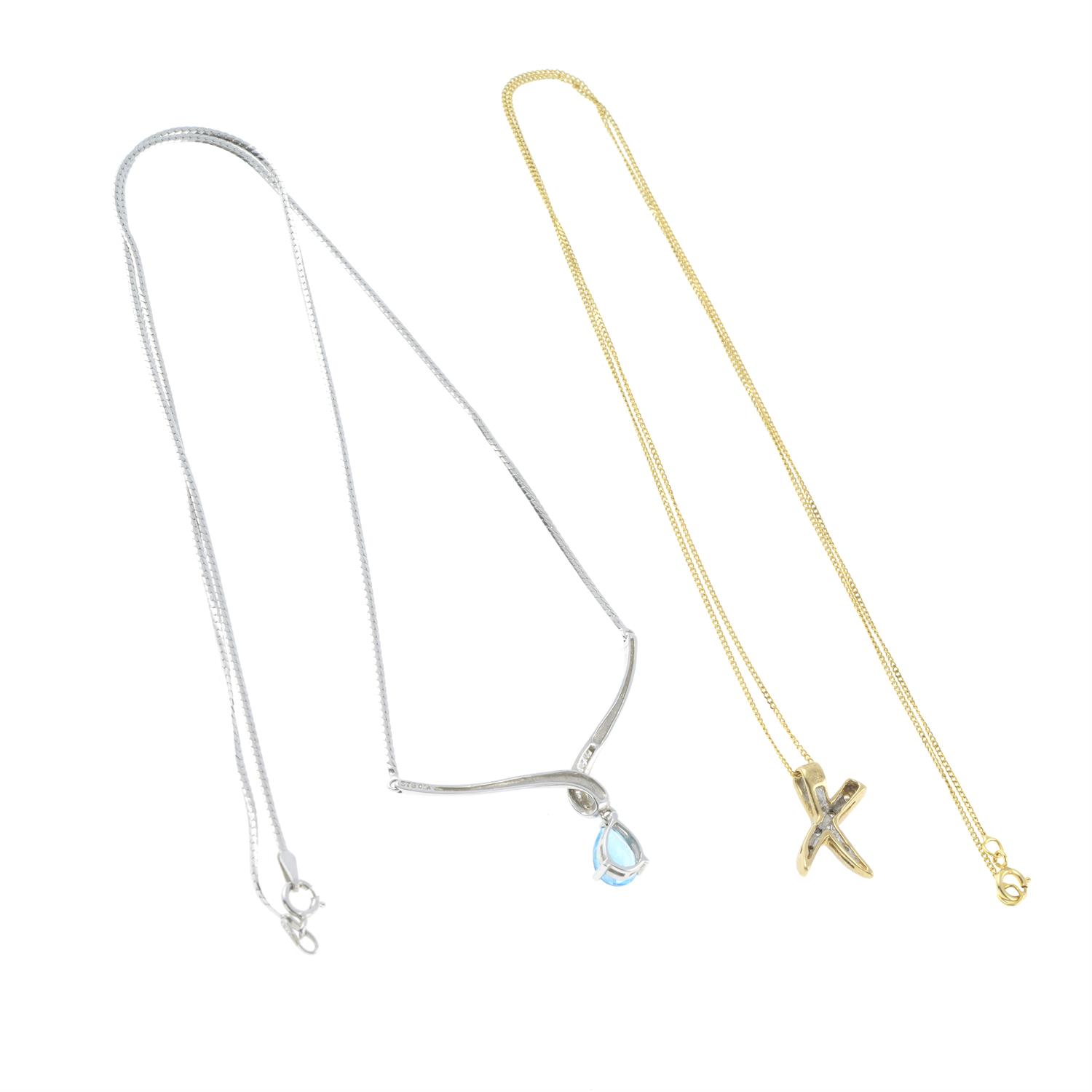 Two gem-set necklaces. - Image 2 of 2