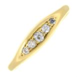 An early 20th century 18ct gold old-cut diamond ring.