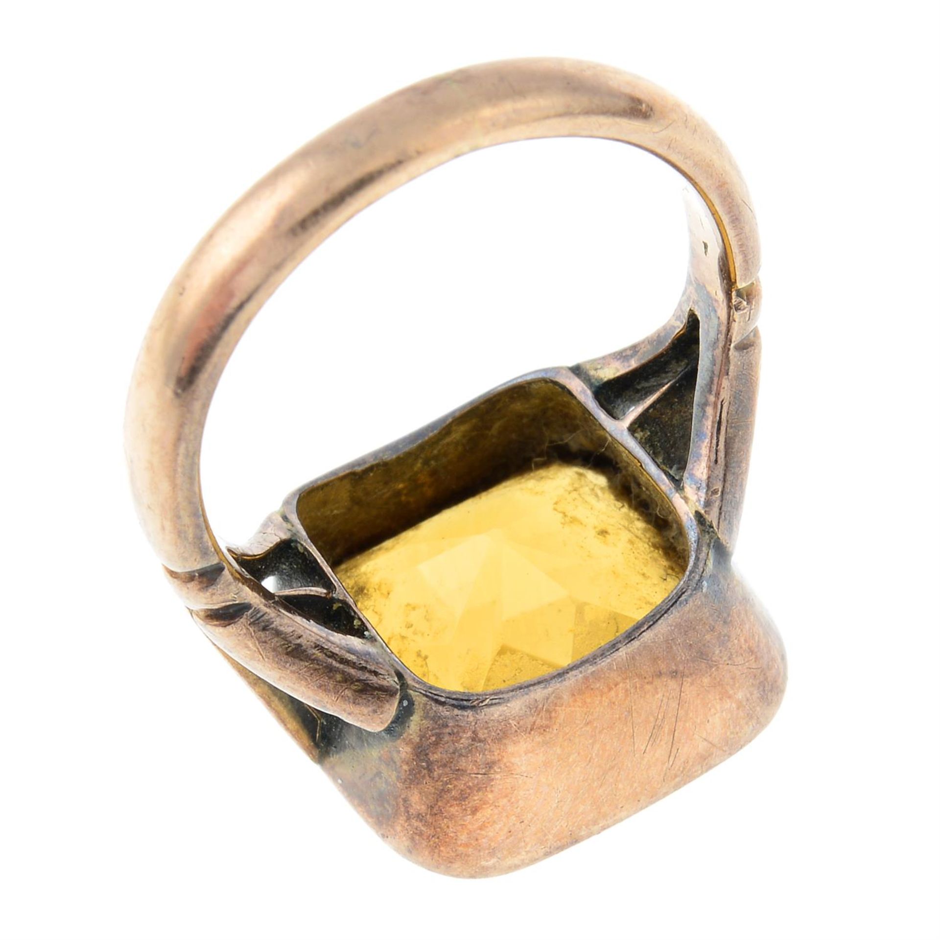 An early 20th century 9ct gold citrine single-stone ring. - Image 2 of 2