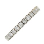 A brilliant-cut diamond full eternity ring.