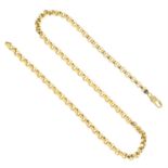 A 9ct gold fancy-link chain.