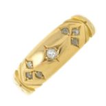 A late 19th century 18ct gold old and rose-cut diamond ring.