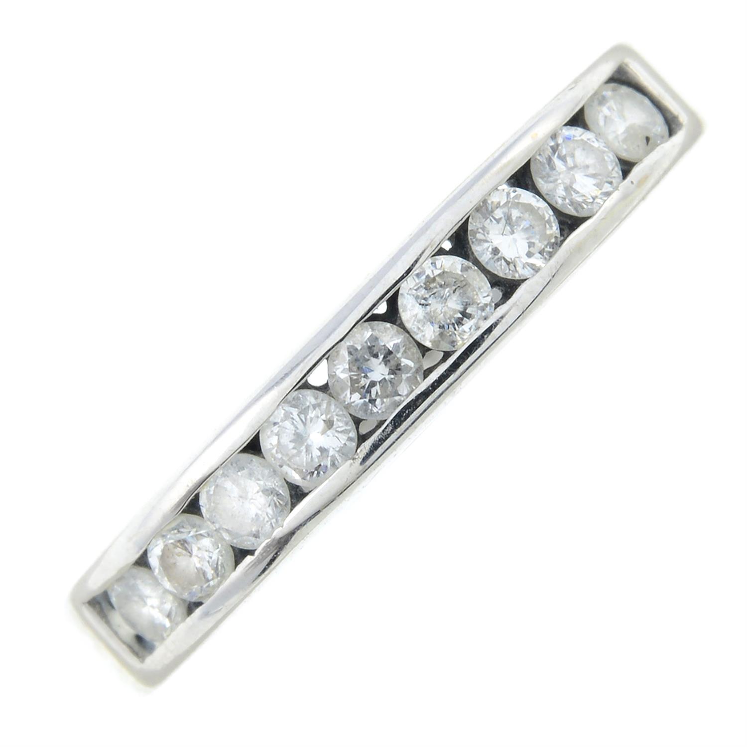 A 18ct diamond half eternity ring.