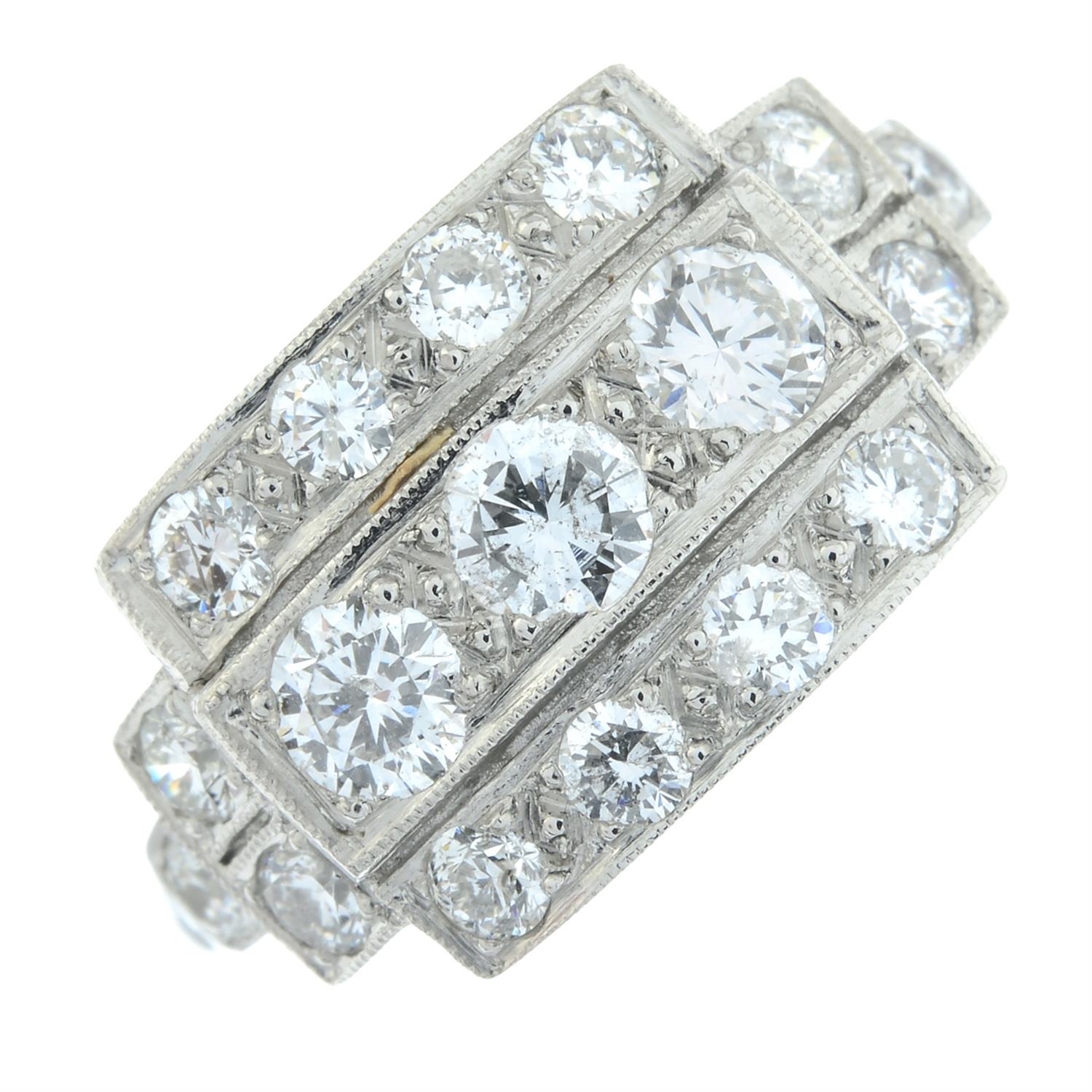 A diamond dress ring.