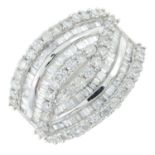 A vari-cut diamond dress ring.