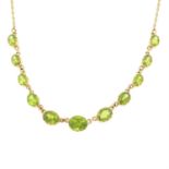 A peridot necklace.