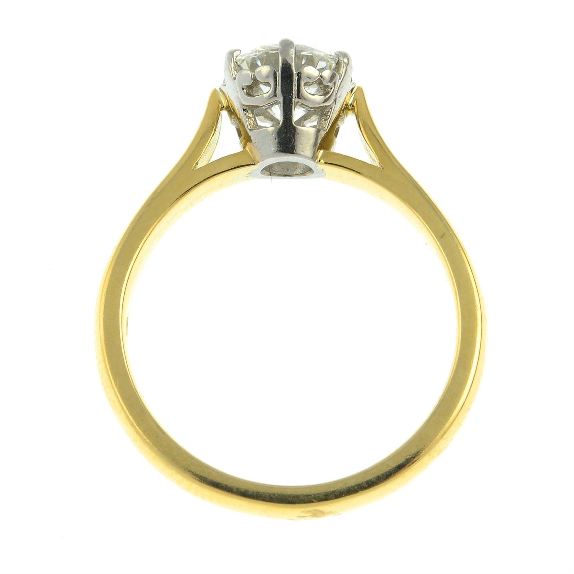 An 18ct gold diamond single-stone ring. - Image 5 of 6