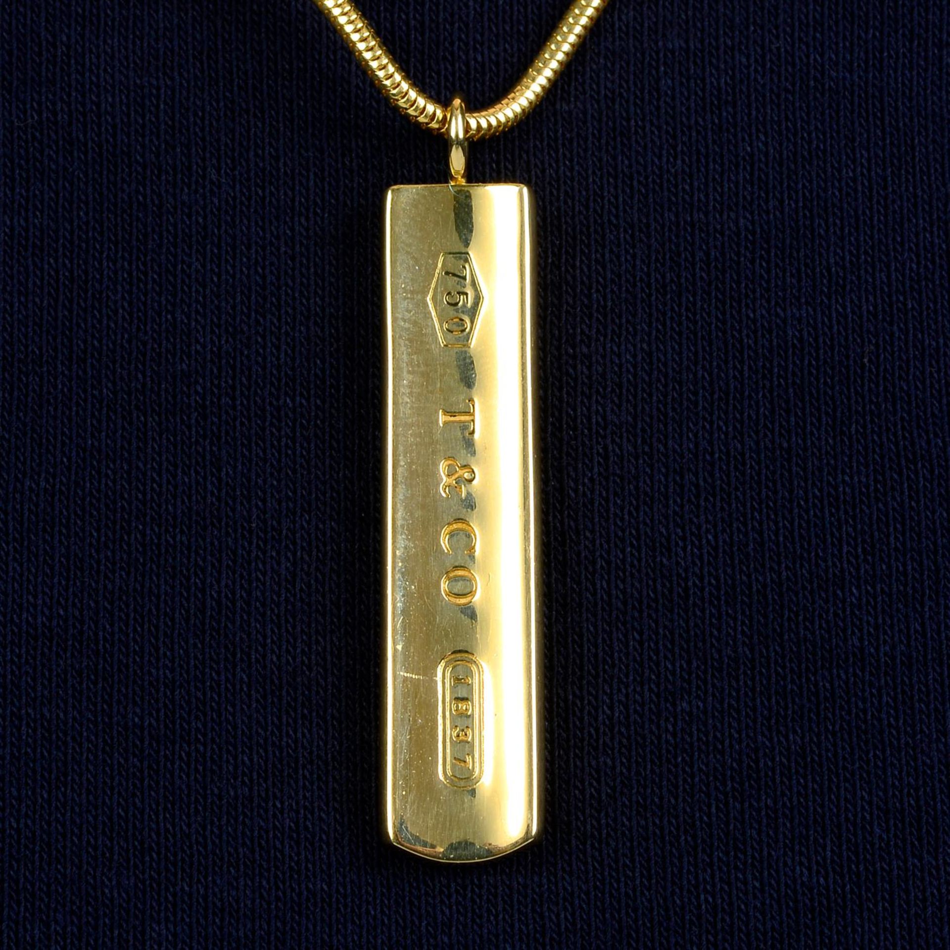 An '1887' pendant, on chain, by Tiffany & Co.