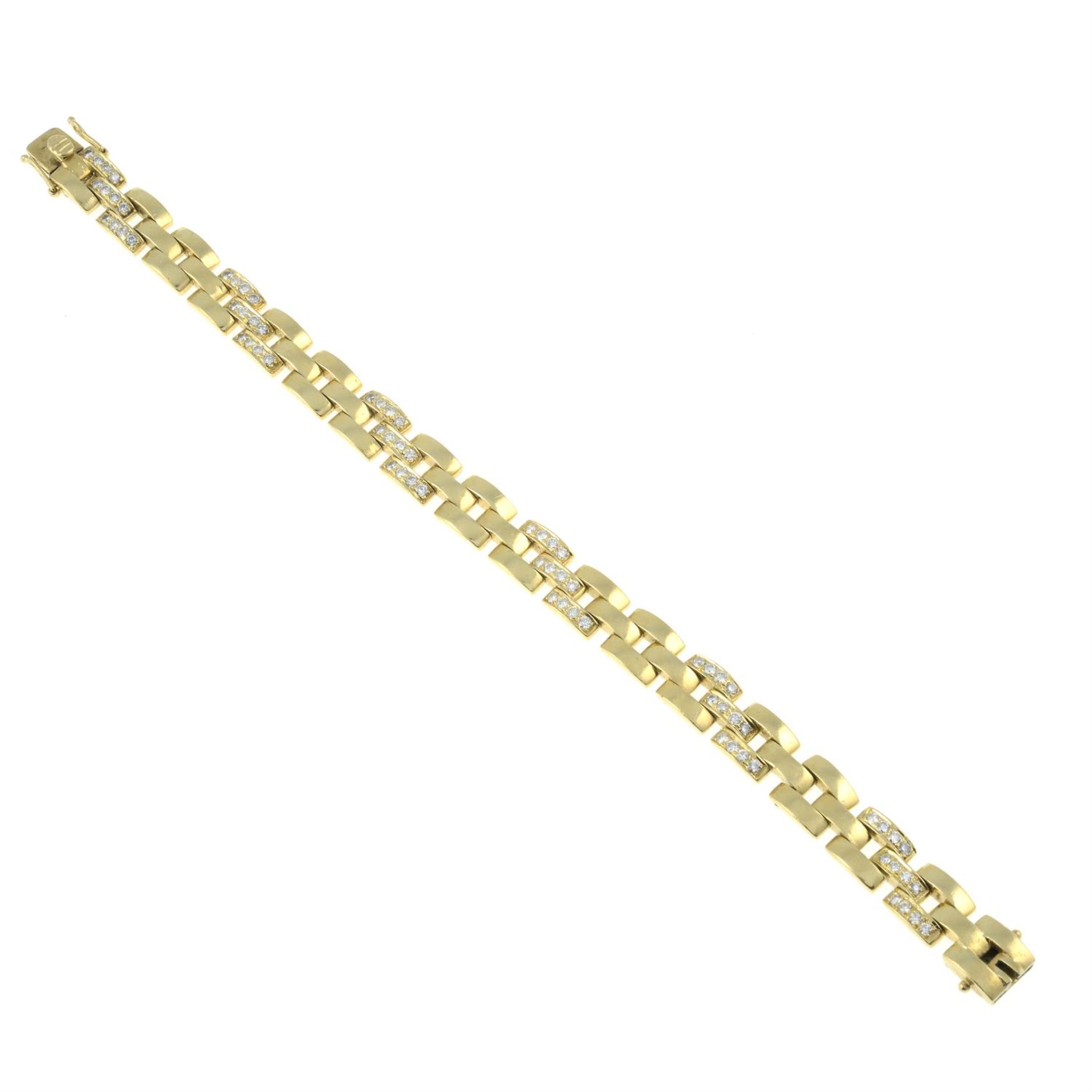 A brilliant-cut diamond link bracelet. - Image 2 of 3
