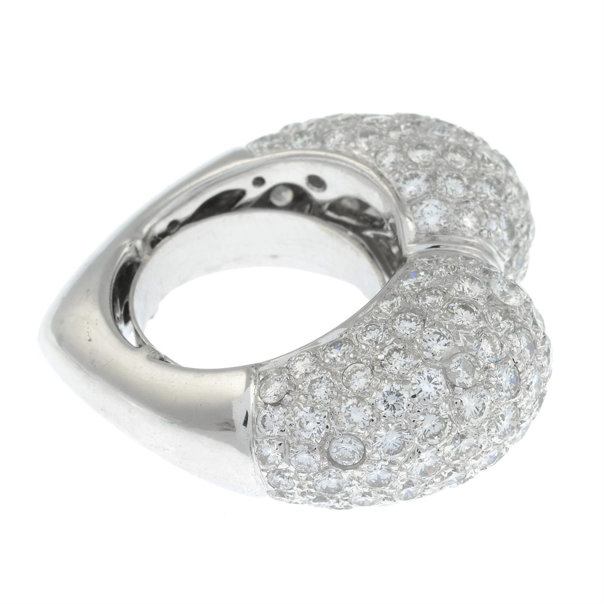 A pavé-set diamond heart ring. - Image 5 of 6