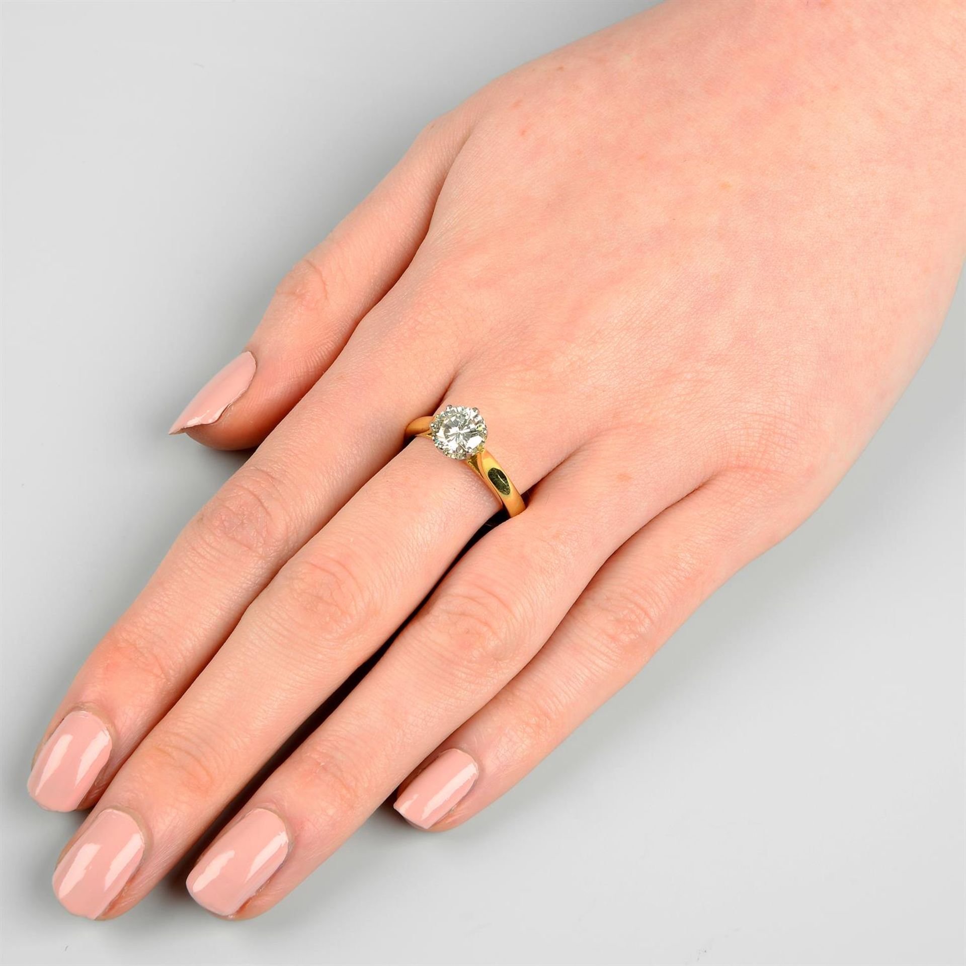 An 18ct gold diamond single-stone ring. - Image 6 of 6