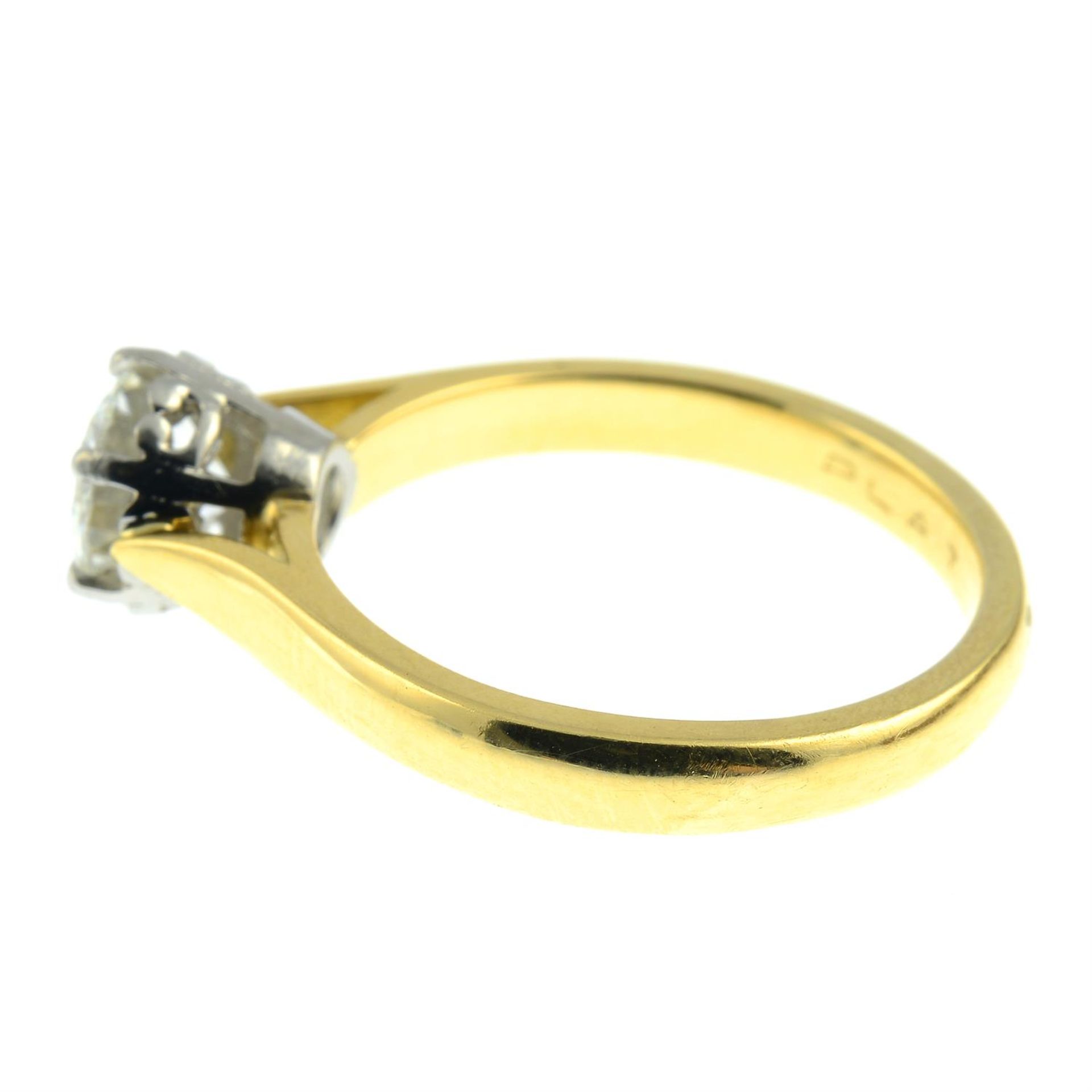 An 18ct gold diamond single-stone ring. - Image 3 of 6