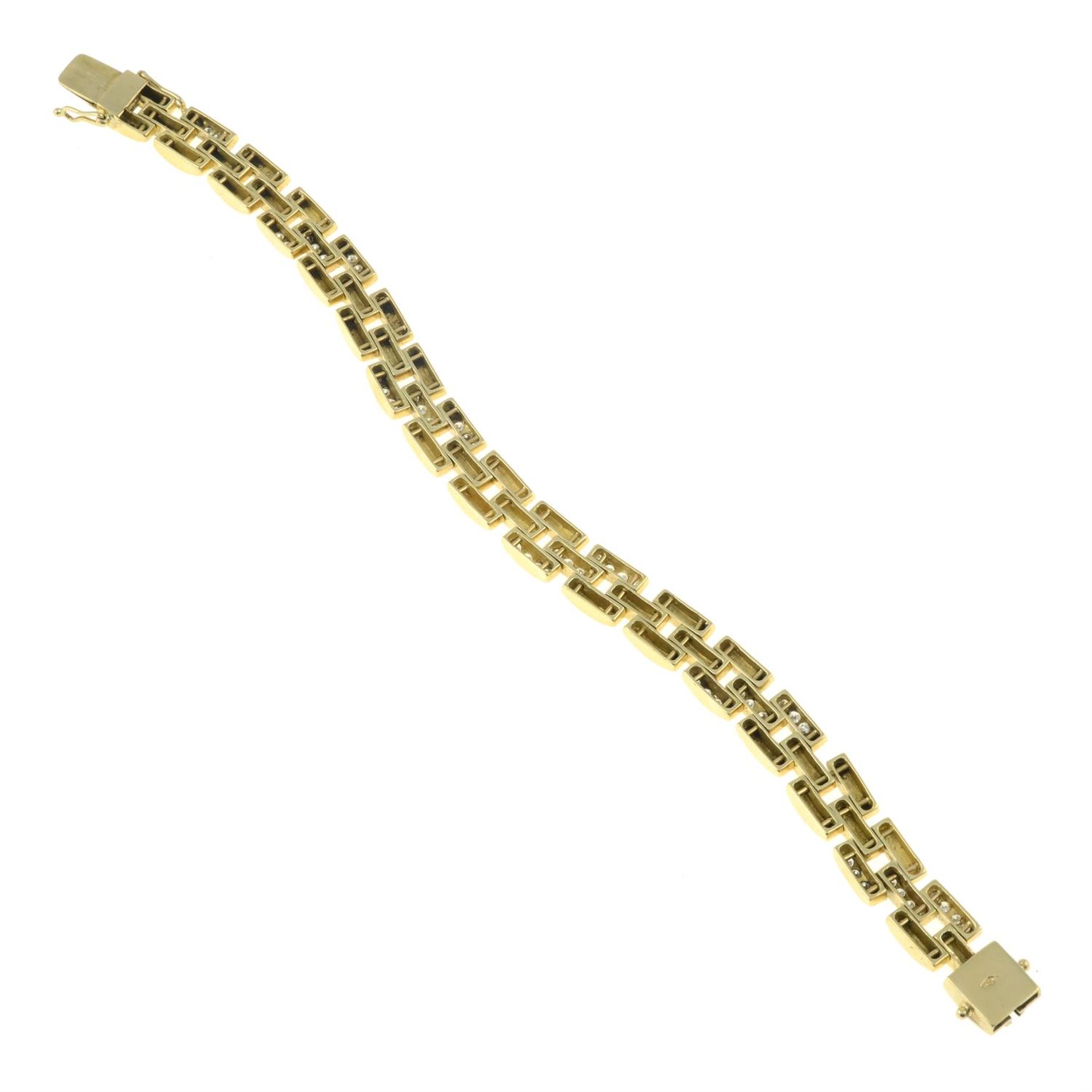 A brilliant-cut diamond link bracelet. - Image 3 of 3