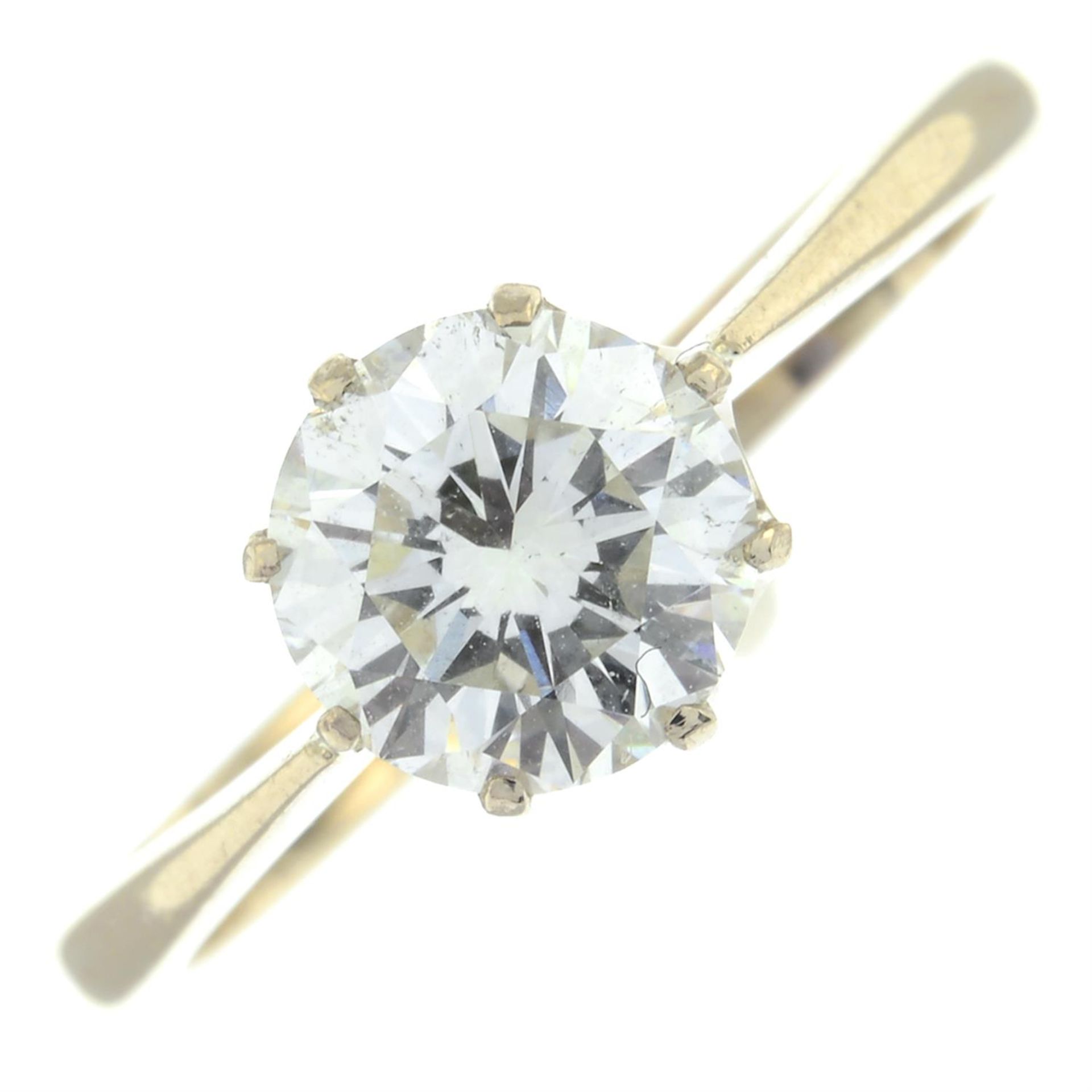 An 18ct gold brilliant-cut diamond single-stone ring. - Bild 2 aus 5