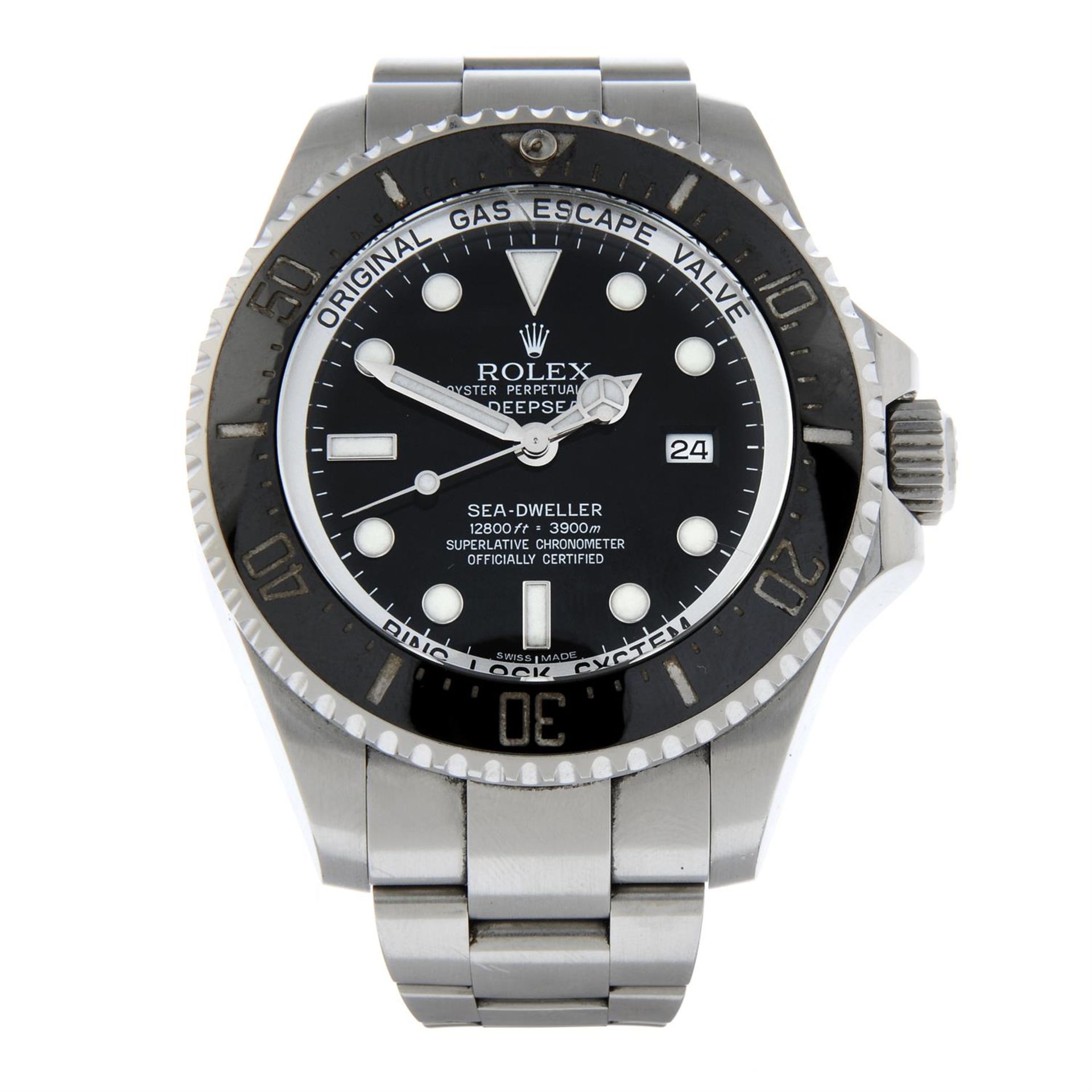 ROLEX - a stainless steel Oyster Perpetual Deepsea Sea-Dweller bracelet watch, 43mm.