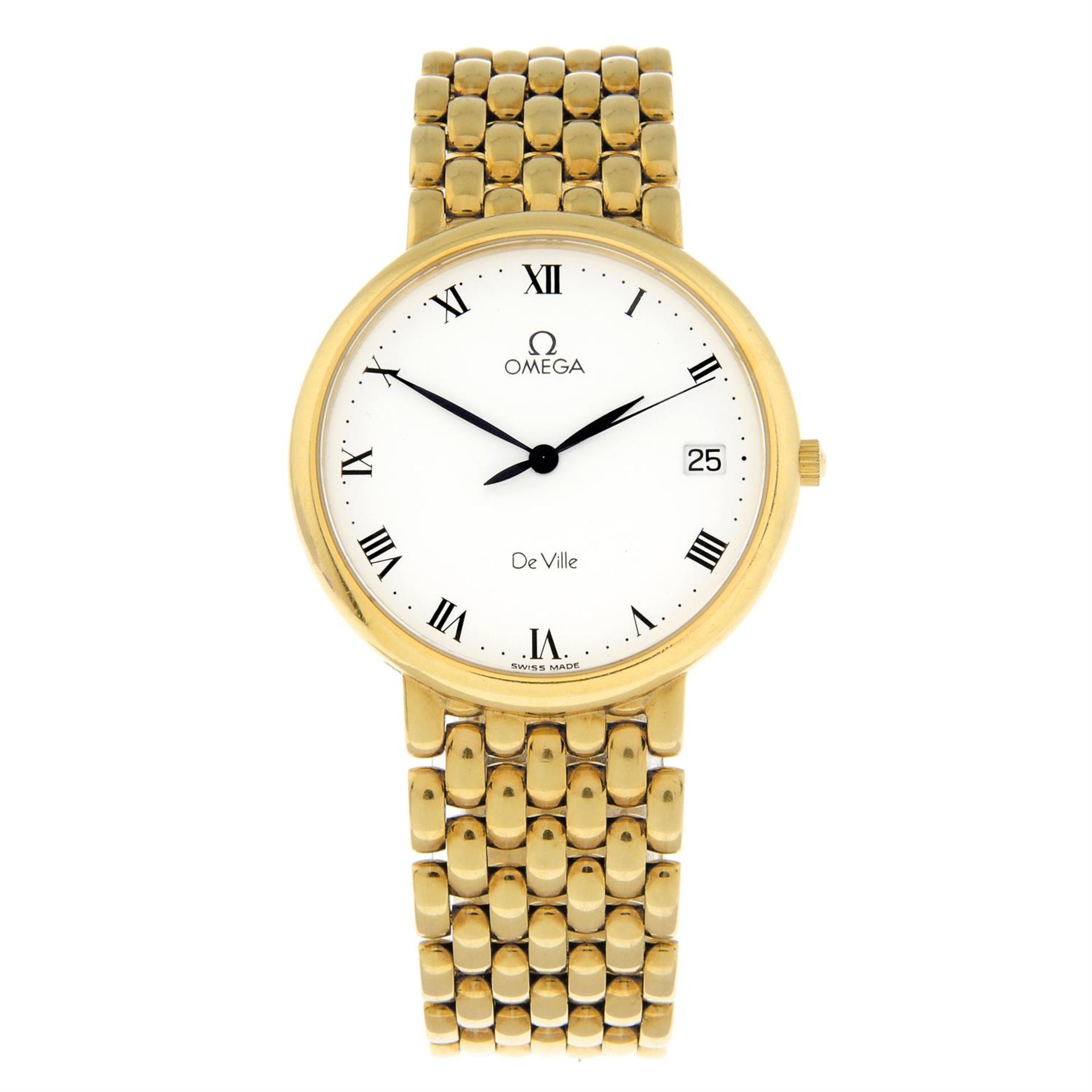 OMEGA - an 18ct yellow gold De Ville bracelet watch, 32mm.