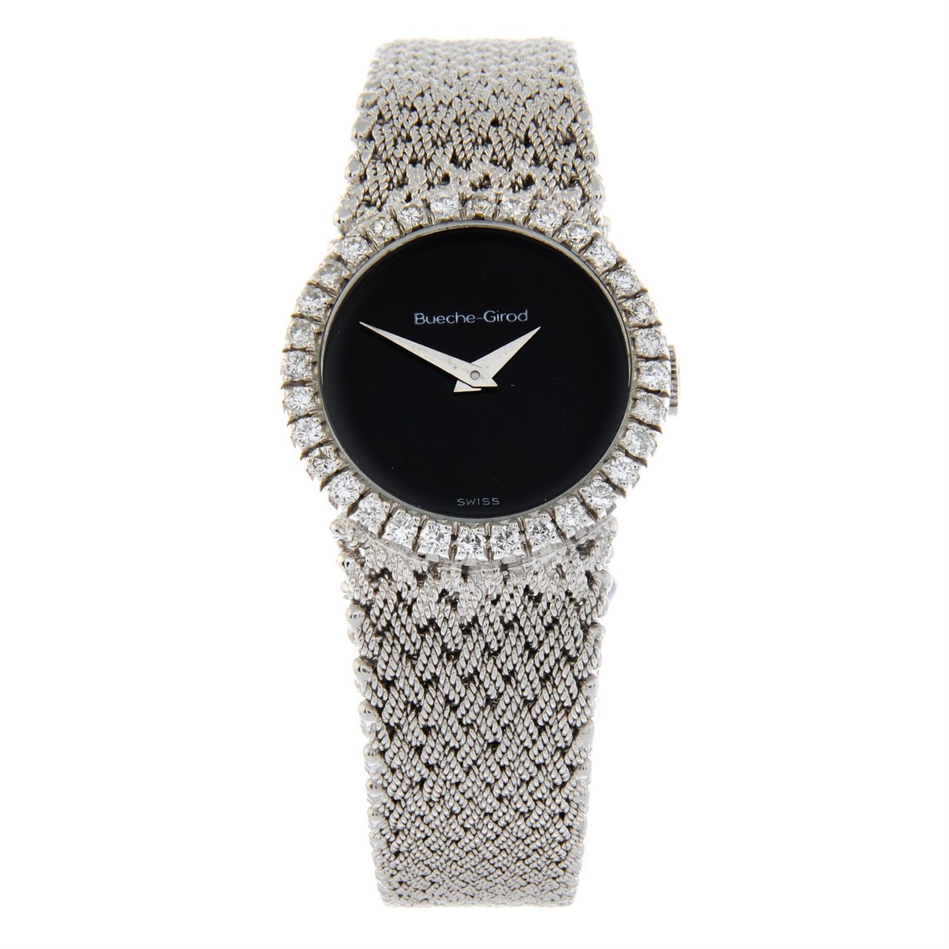 BUECHE GIROD - a 9ct white gold bracelet watch, 24mm.