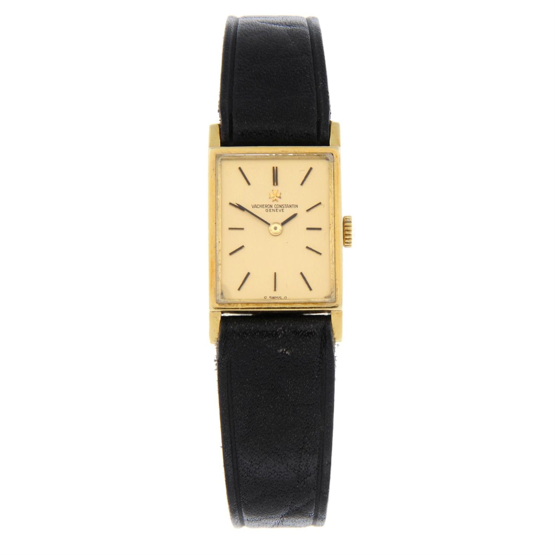 VACHERON CONSTANTIN - a yellow metal wrist watch, 16x20mm
