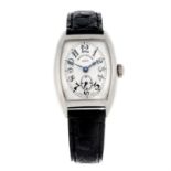 FRANCK MULLER - an 18ct white gold Cintrée Curvex wrist watch, 25mm.