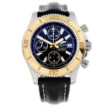 BREITLING - a bi-metal SuperOcean chronograph bracelet watch, 44mm.