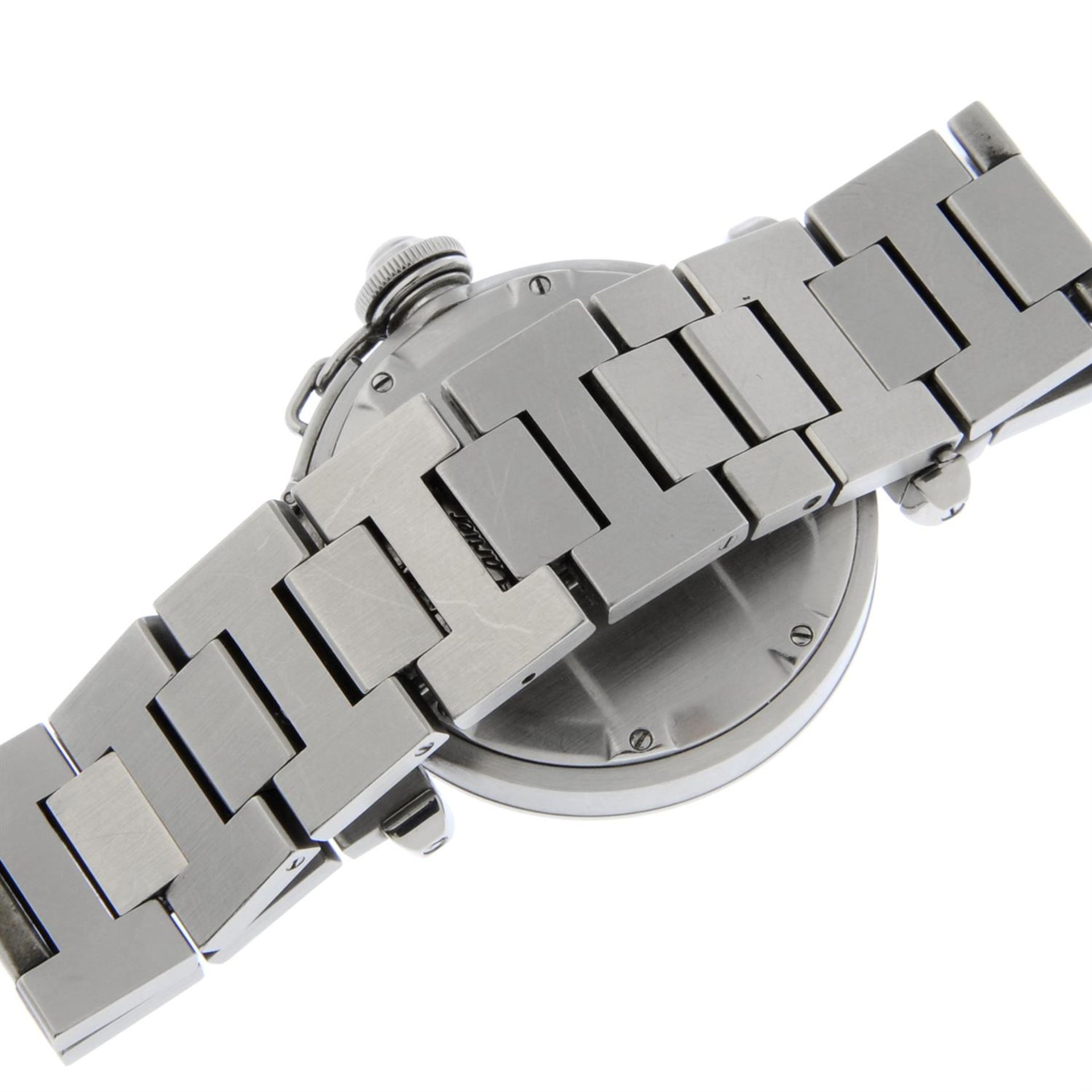 CARTIER - a stainless steel Pasha bracelet watch, 35mm. - Bild 3 aus 5