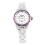 CHANEL - a bi-material J12 bracelet watch, 28mm.