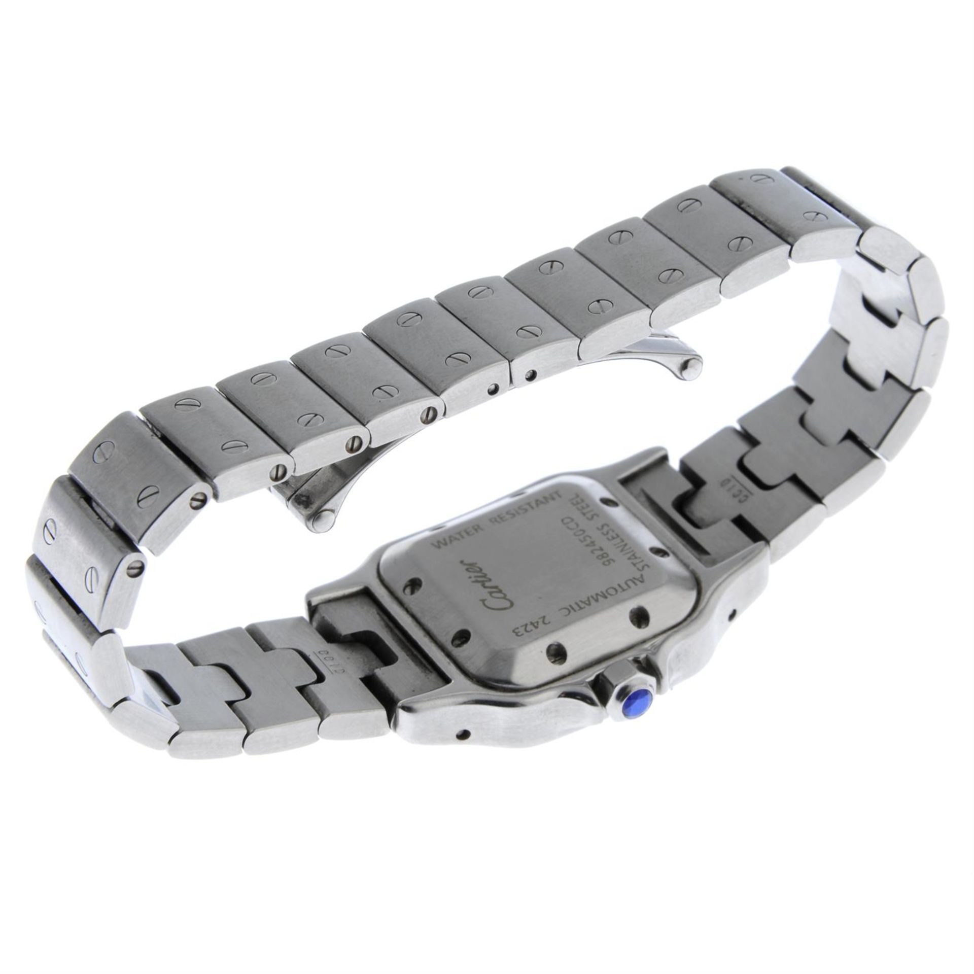 CARTIER - a stainless steel Santos Galbee bracelet watch, 24x24mm. - Bild 3 aus 5