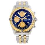 BREITLING - a bi-metal Chronomat chronograph bracelet watch, 39mm.