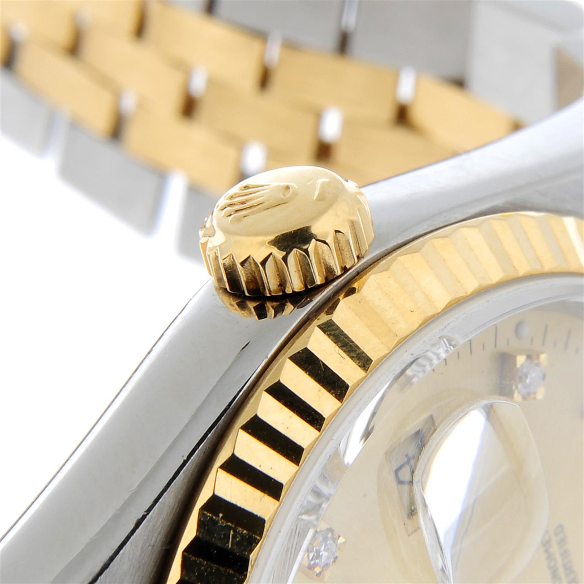 ROLEX - a bi-metal Oyster Perpetual Datejust bracelet watch, 36mm. - Bild 4 aus 5