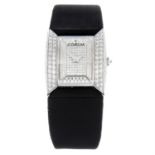 CORUM - a factory diamond set 18ct white gold Butterfly wrist watch, 23x20mm.