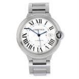 CARTIER - a stainless steel Ballon Bleu bracelet watch, 42mm.