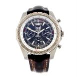 BREITLING - an 18ct white gold Breitling for Bentley 6.75 chronograph wrist watch, 49mm.