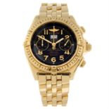 BREITLING - a limited edition 18ct yellow gold Crosswind chronograph bracelet watch, 43.5mm.