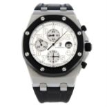 AUDEMARS PIGUET - a bi-material Royal Oak Offshore chronograph wrist watch, 42mm.