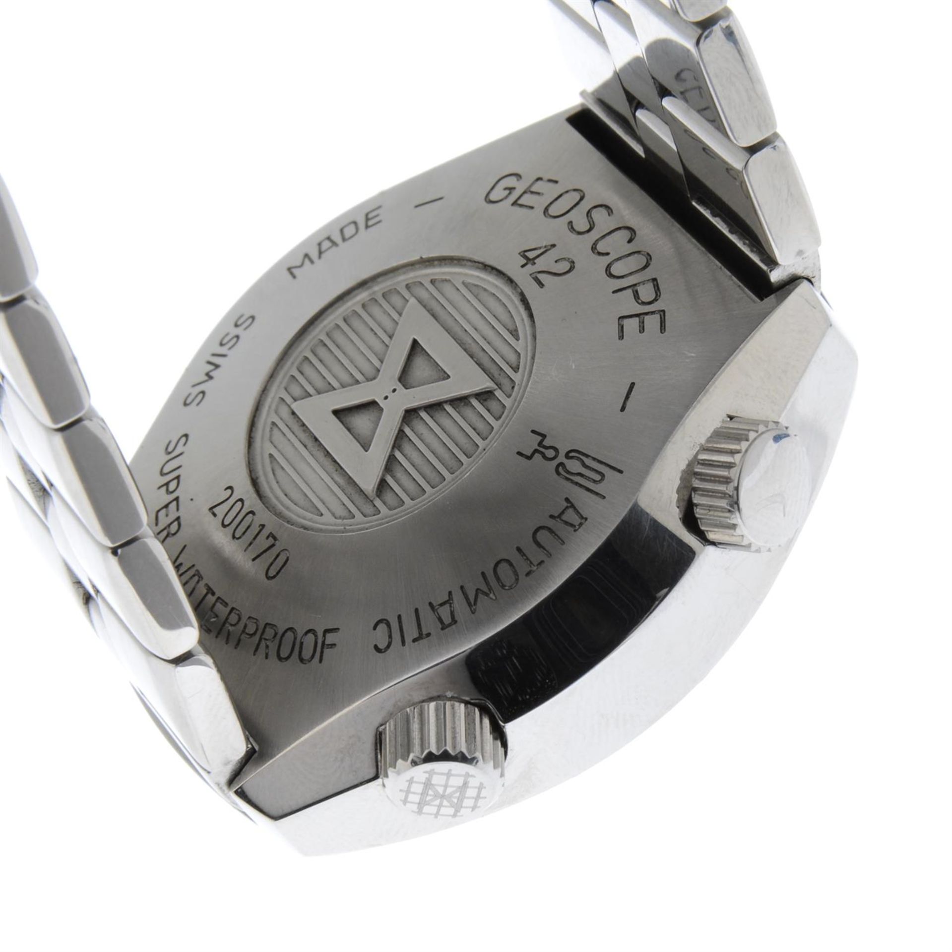 EDOX - a stainless steel Geoscope World Timer bracelet watch, 42mm. - Bild 2 aus 6