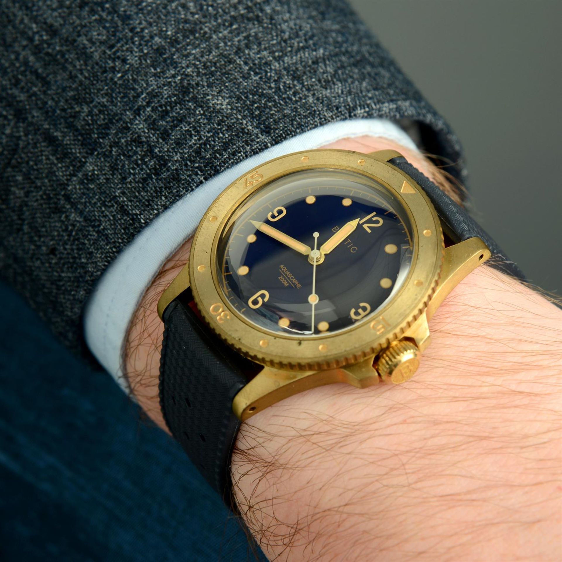 BALTIC - a bi-metal Aquascaphe Bronze wrist watch, 39mm. - Bild 6 aus 6