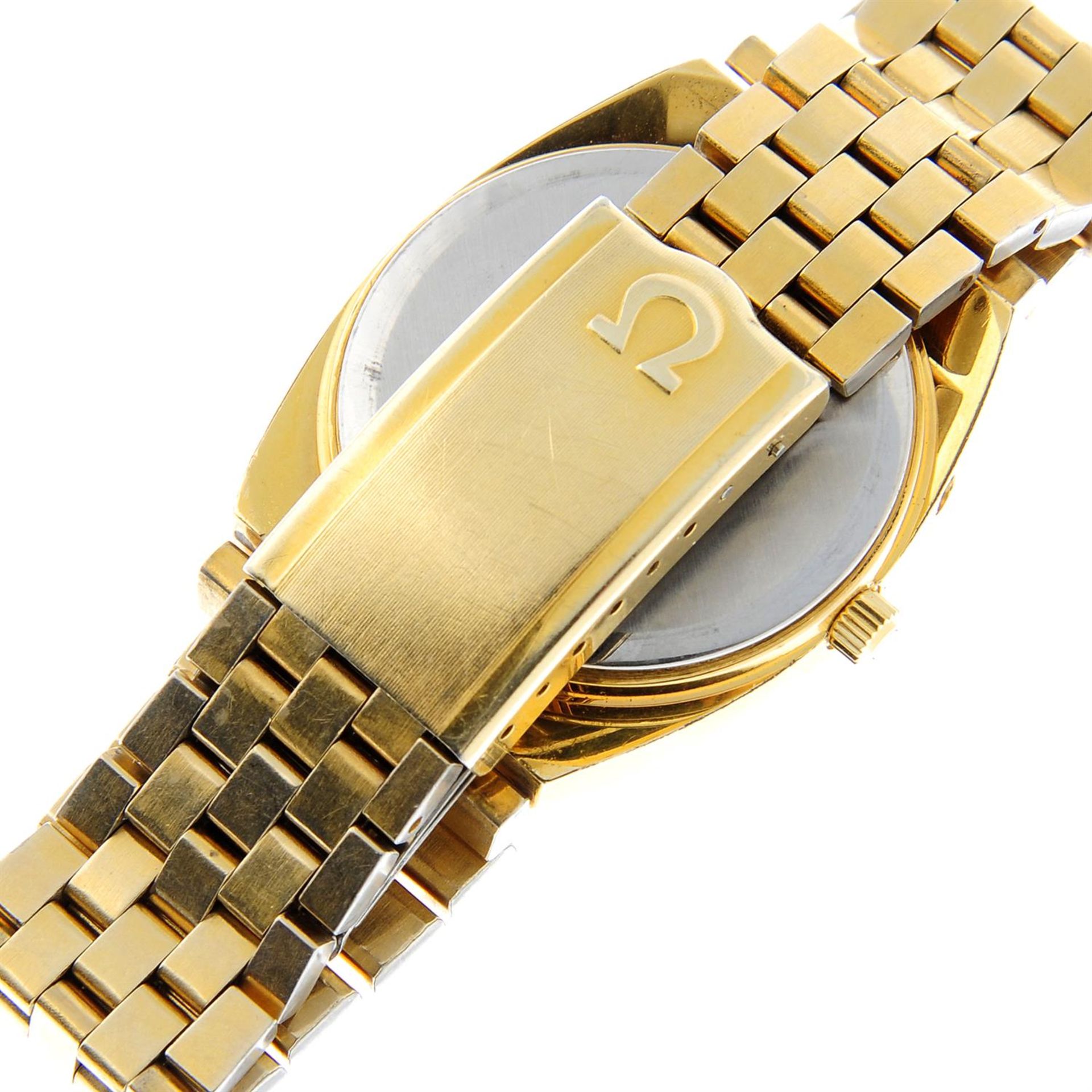 OMEGA - a gold plated Seamaster bracelet watch (34mm) with an Omega Seamaster bracelet watch. - Bild 2 aus 6