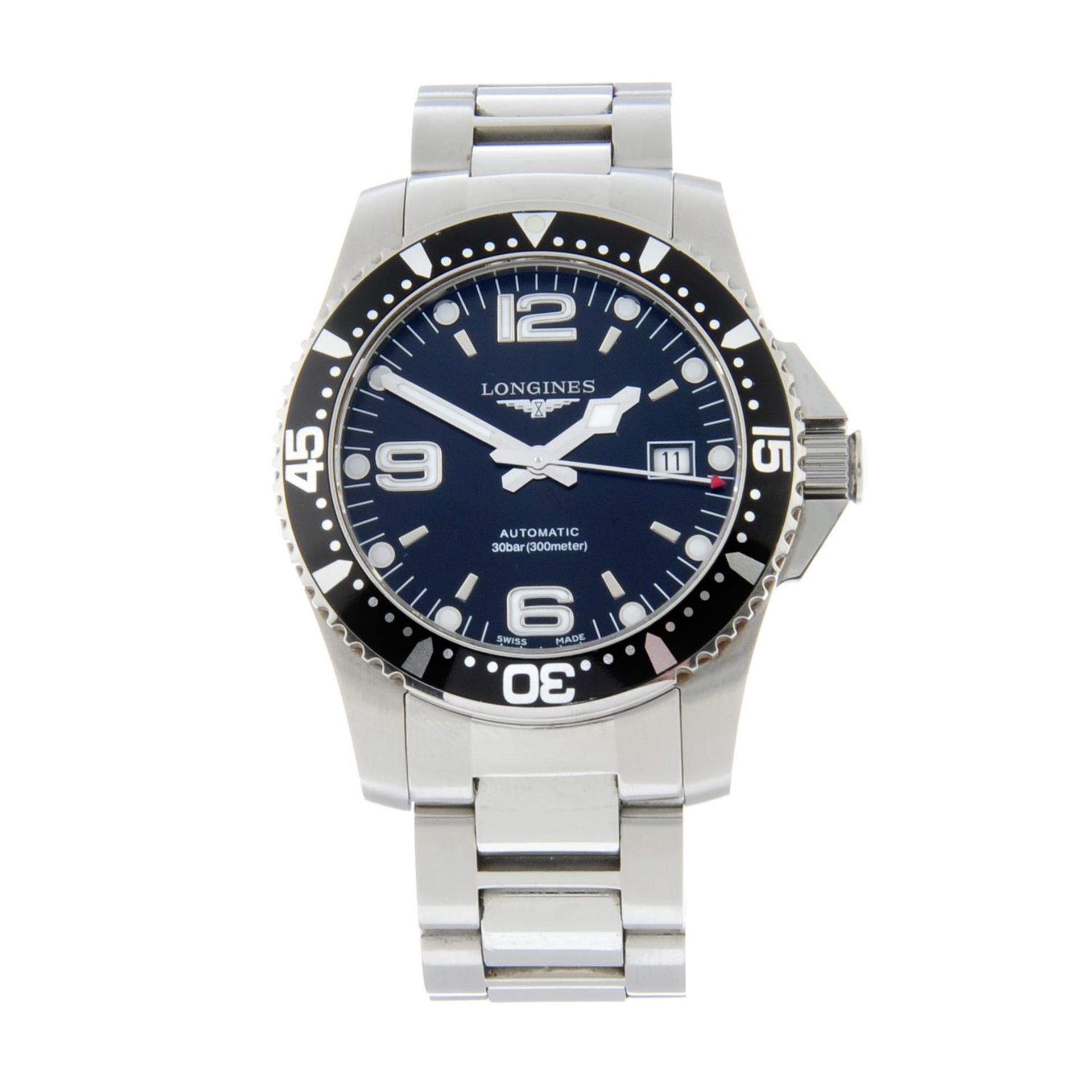 LONGINES - a stainless steel Hydro Conquest bracelet watch, 42mm.