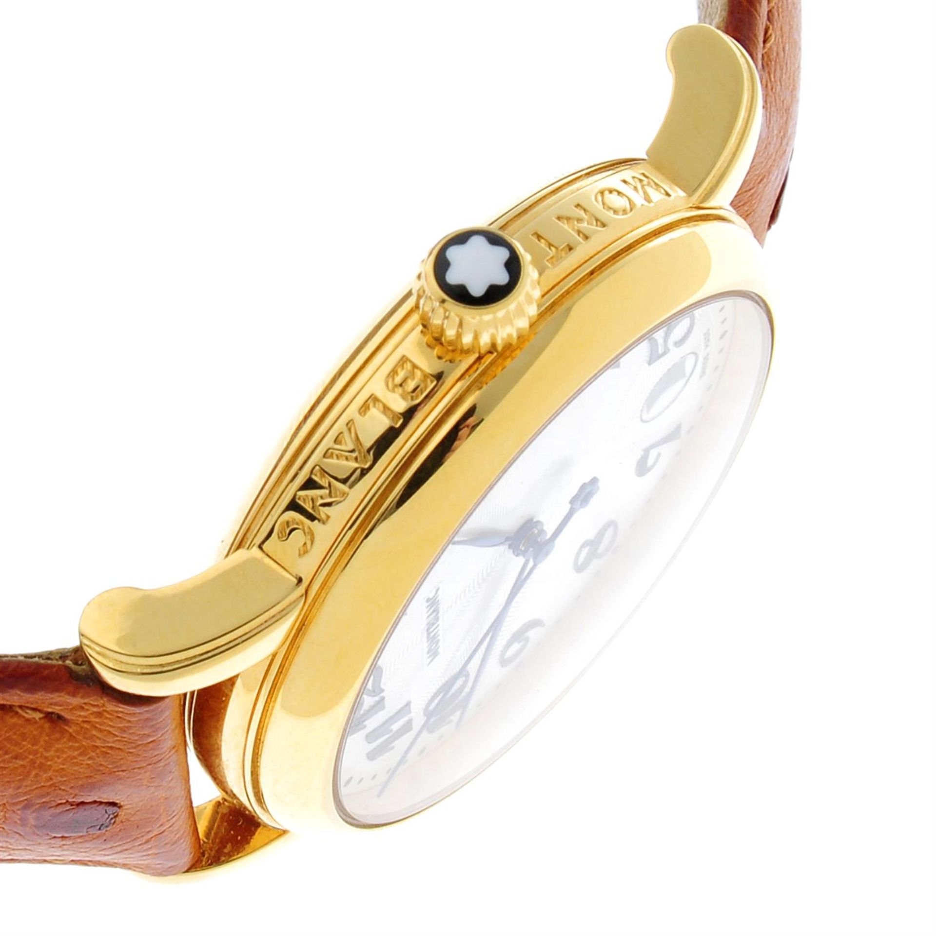 MONTBLANC - a gold plated Meisterstuck wrist watch, 35mm. - Bild 3 aus 4