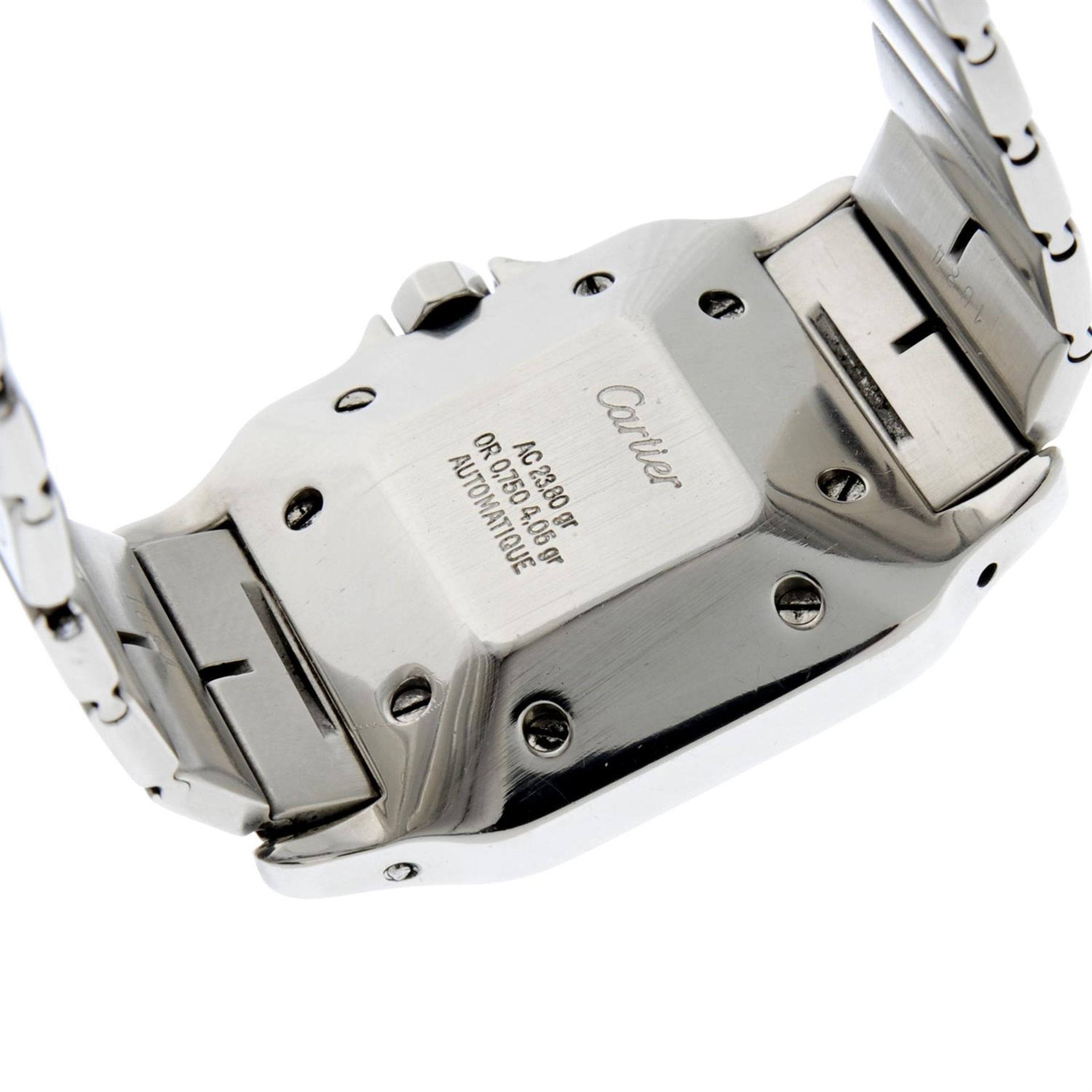 CARTIER - a bi-metal Santos bracelet watch, 29mm. - Bild 4 aus 4